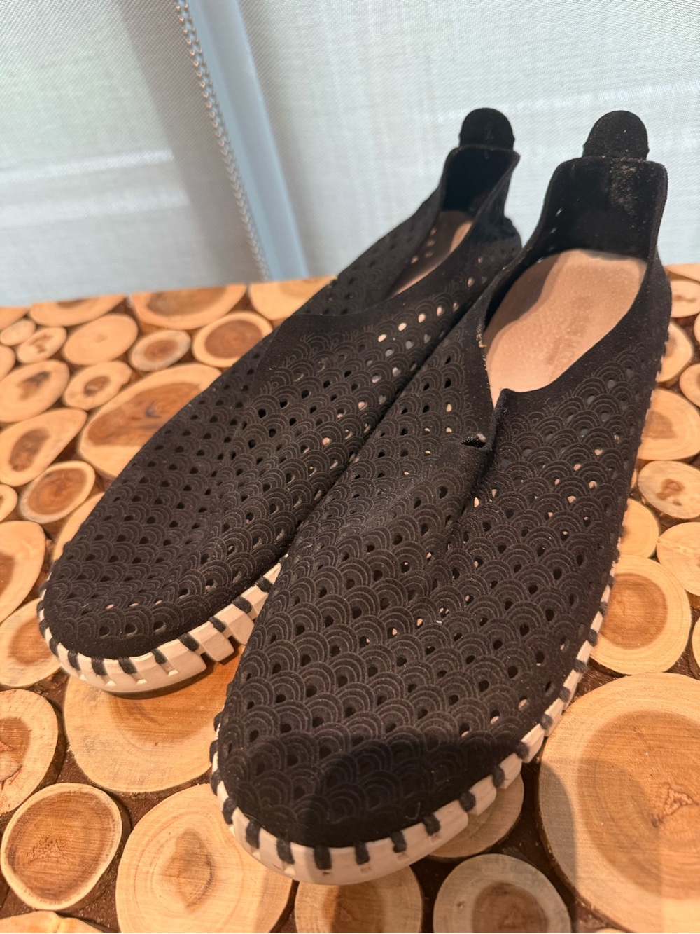 Ilse Jacobsen Women’s Black Perforated Suede Sneaker